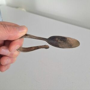 Antique 1924 silver-plated baby spoon